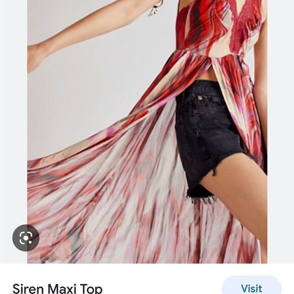 Free People Siren Maxi Top Adjustable Halter size L and S NWOT never worn - Picture 1 of 7